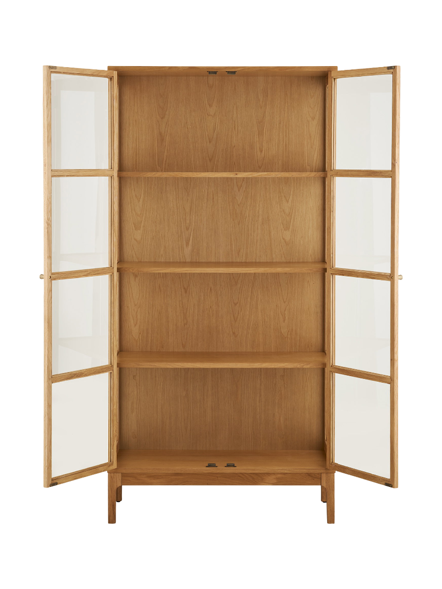 
Vetrina di design in legno «Zamora» a 2 ante - Rovere Naturale / 90 x 40 x 180 cm