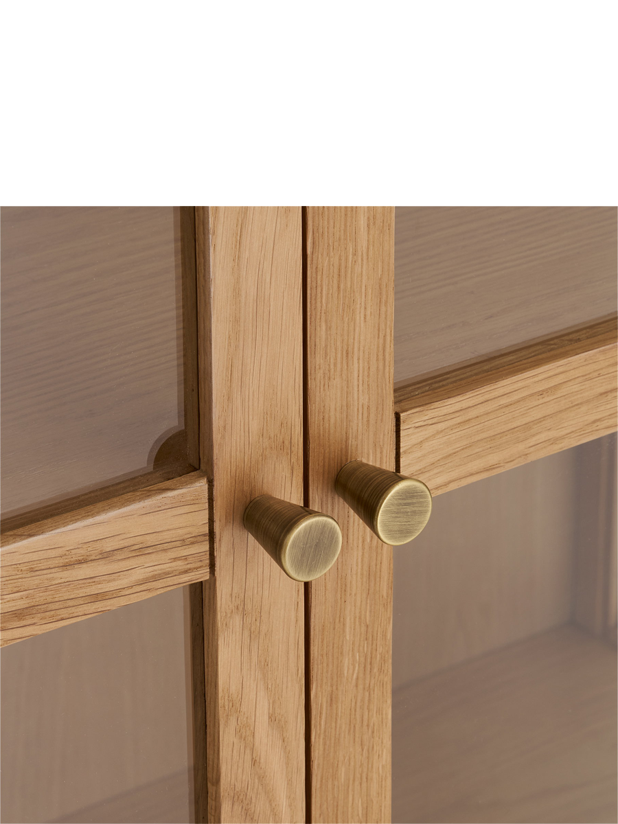 
Vetrina di design in legno «Zamora» a 2 ante - Rovere Naturale / 90 x 40 x 180 cm
