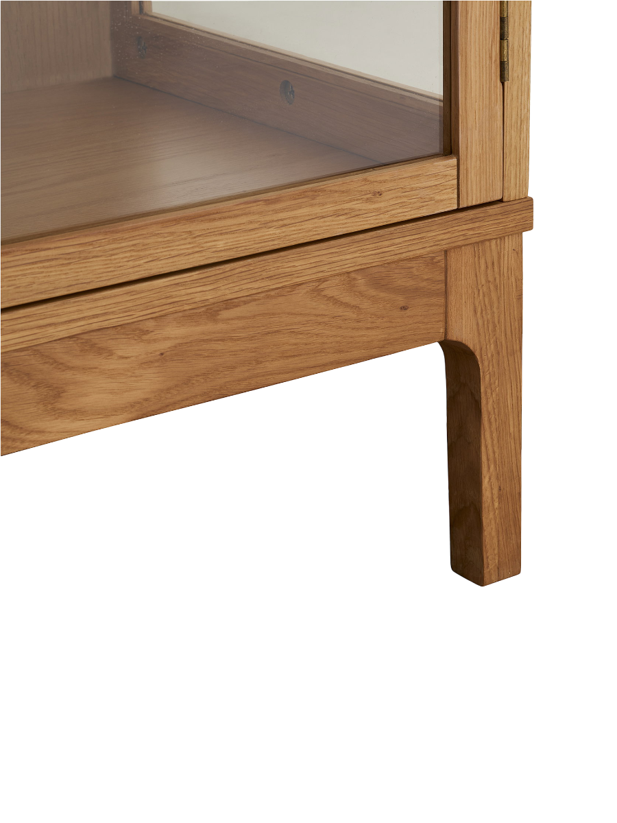 
Vetrina di design in legno «Zamora» a 2 ante - Rovere Naturale / 90 x 40 x 180 cm