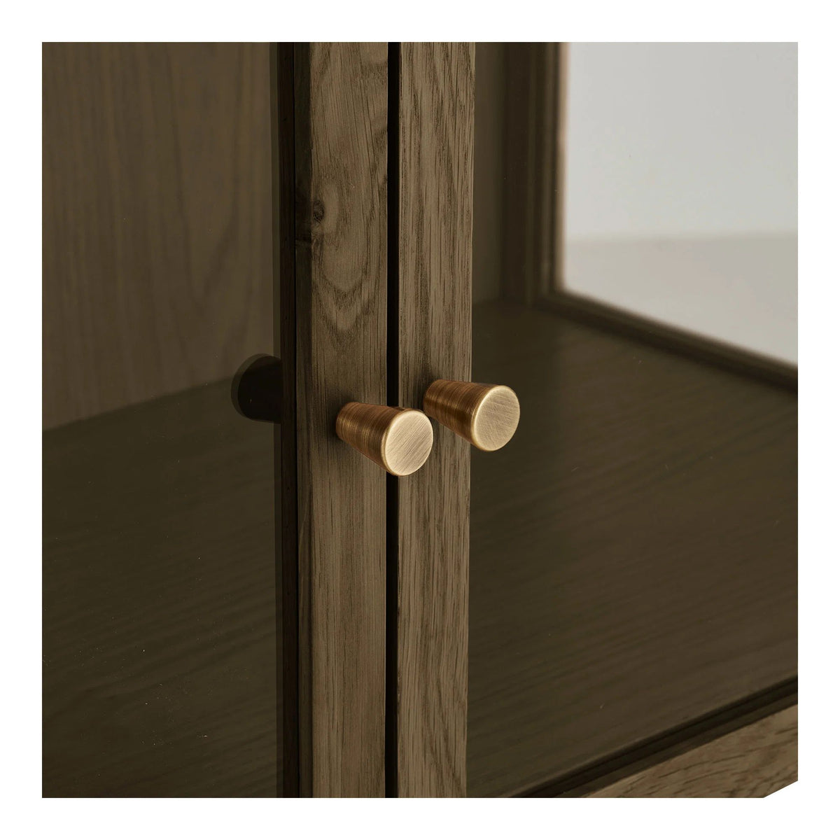 
Design Holz Highboard „Zamora“ 2-türig - Eiche Dunkelbraun
