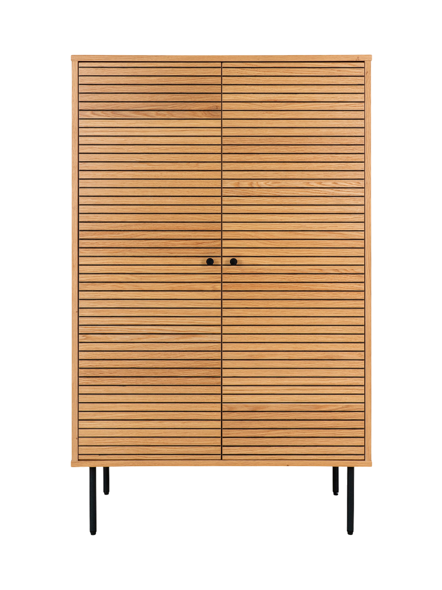 
Design Highboard „Nokia“ 2-türig - Eiche Natural