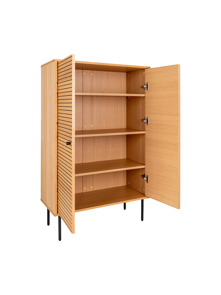 
Design Highboard „Nokia“ 2-türig - Eiche Natural