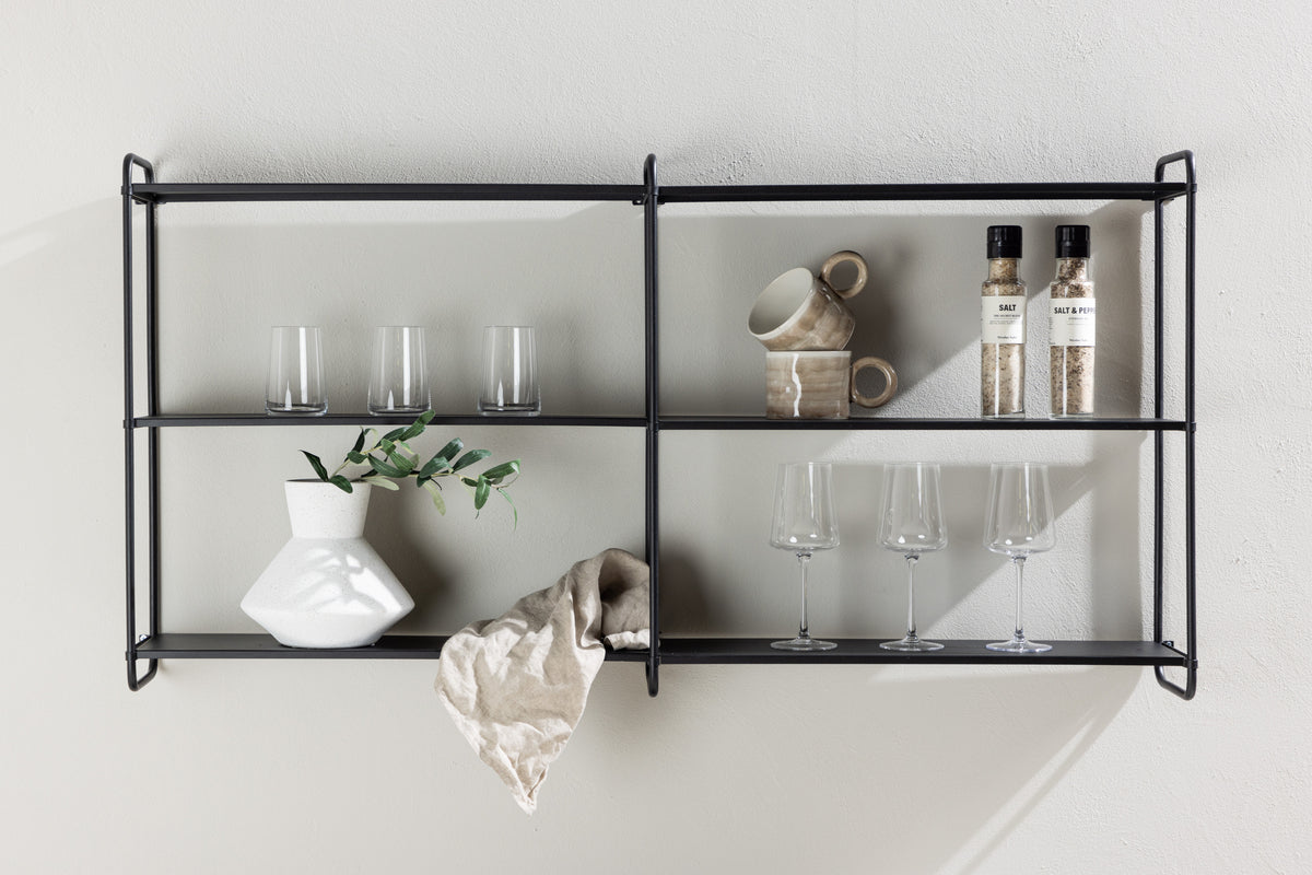 
Étagère murale design « Lyon » 63 x 122 cm, noire