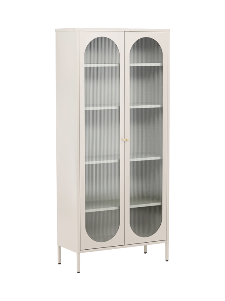 
"Lima" Metal Display Cabinet - Beige