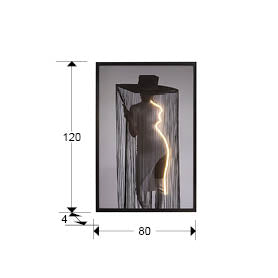 
Design Wandbild „Diva“ mit LED-Beleuchtung