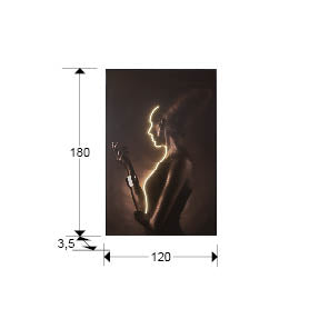 
Quadro da parete di design “Silueta” con illuminazione LED