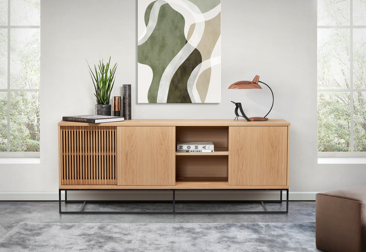 
Credenza di design «Endness» con ante scorrevoli - Rovere Naturale