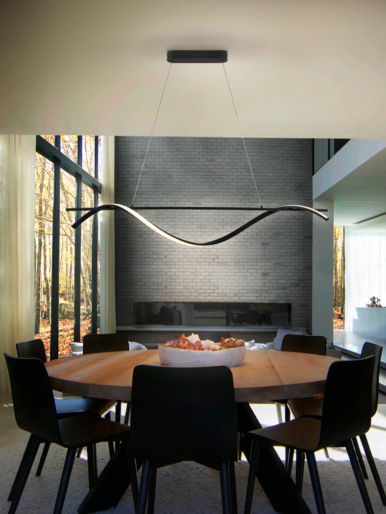 
LED designer pendant light “Boa” with remote control