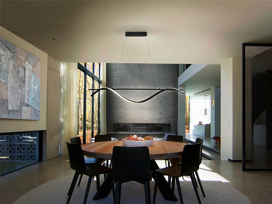 
Lampada a sospensione di design a LED «Boa» con telecomando