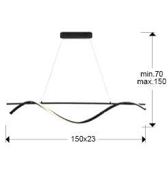 
Lampada a sospensione di design a LED «Boa» con telecomando