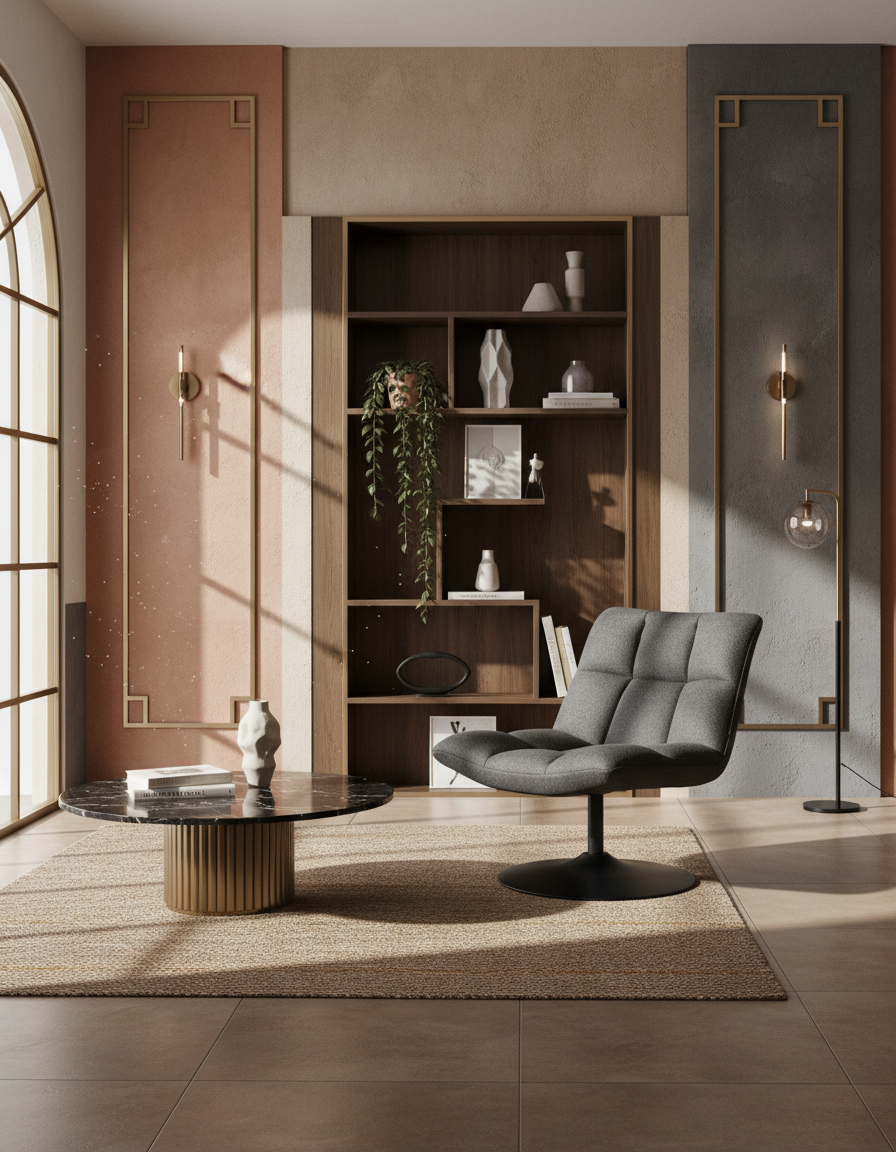 
Poltrona girevole di design «Bar» - Grigio scuro