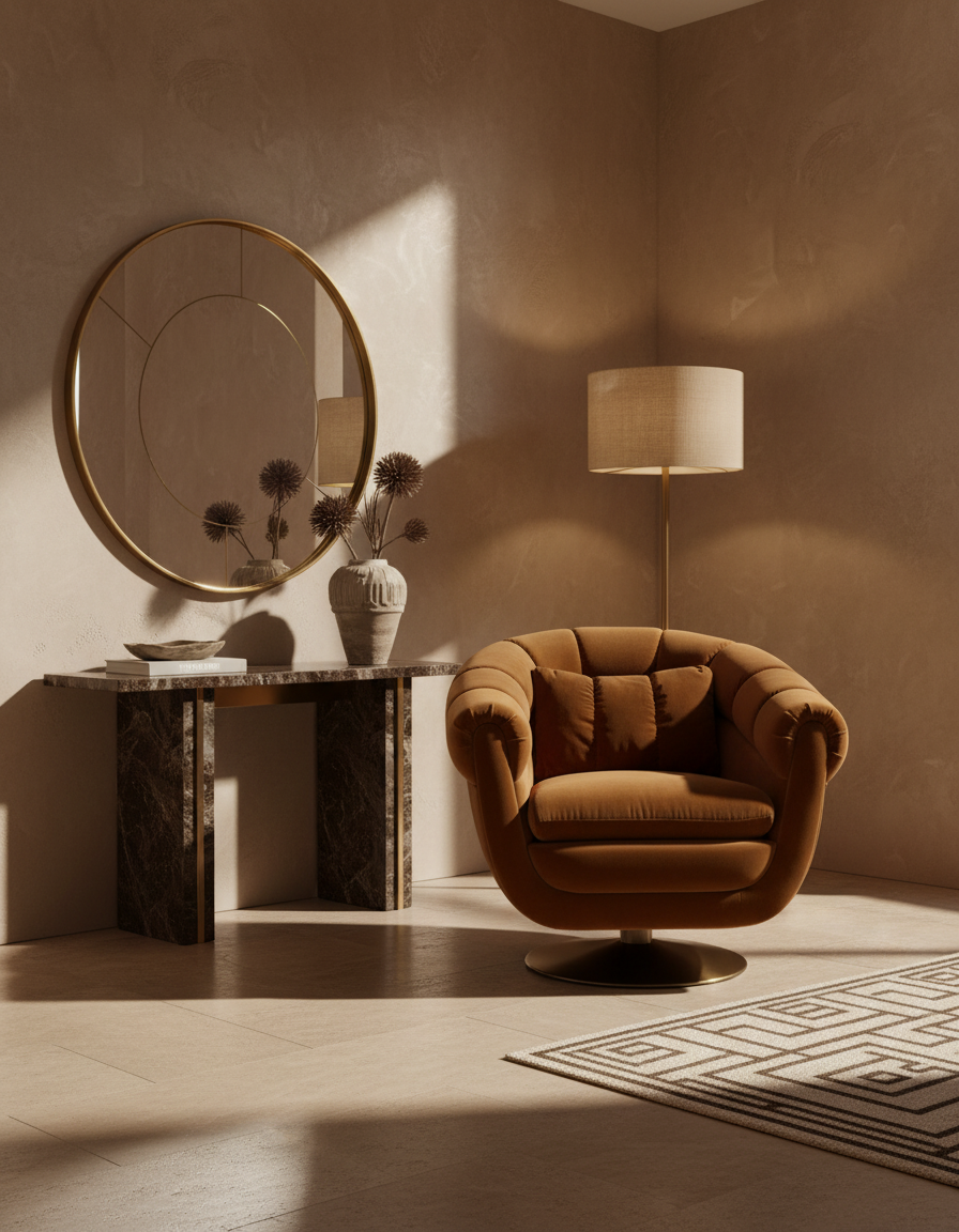 
Poltrona lounge girevole «Member» - Whisky