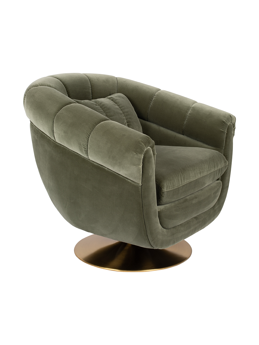 
Poltrona lounge girevole «Member» - Verde oliva