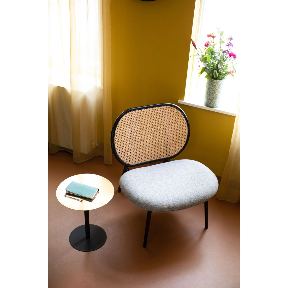 
Poltrona lounge di design «Spike» - Naturale / Grigio