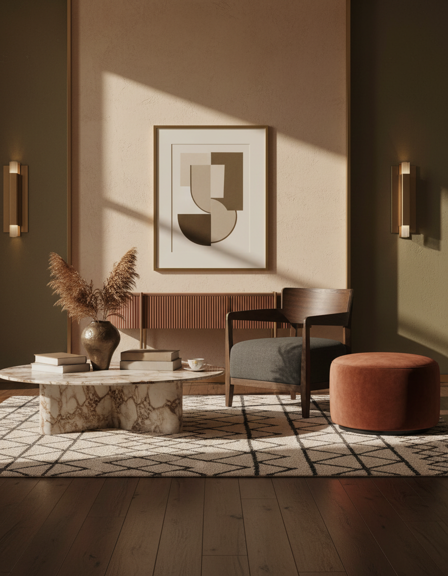 
Poltrona lounge di design in legno massello «Duran»
