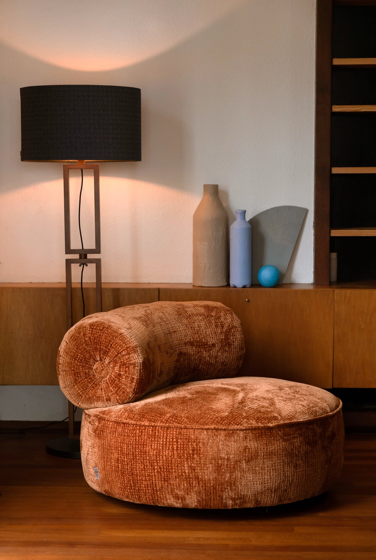 
Poltrona lounge di design girevole «Tilbury» - Ruggine