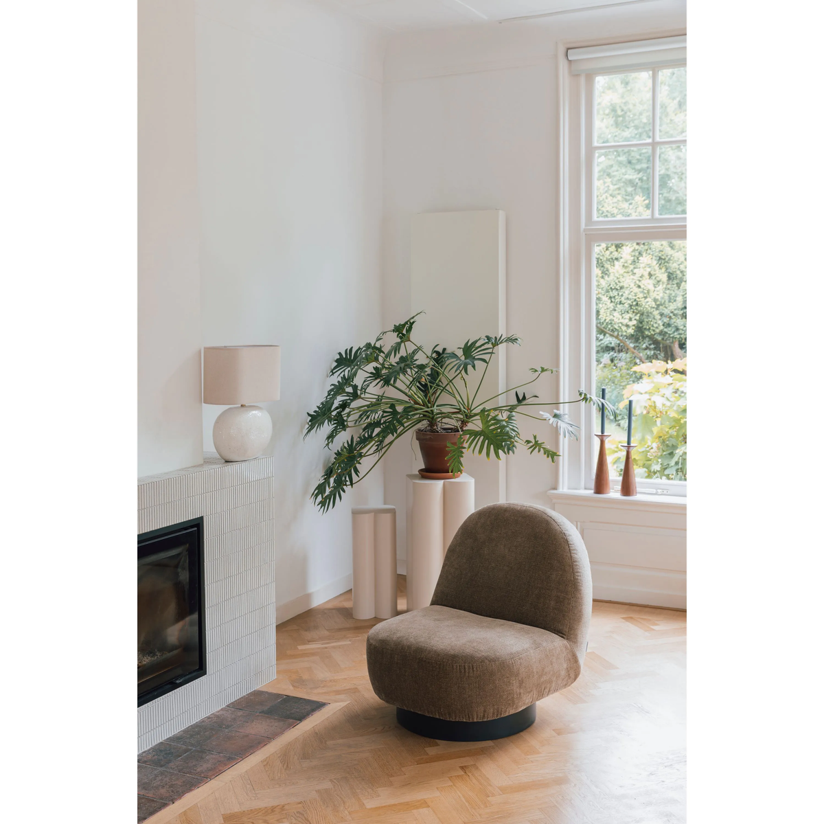 
Poltrona lounge di design girevole „Eden“ - Muschio