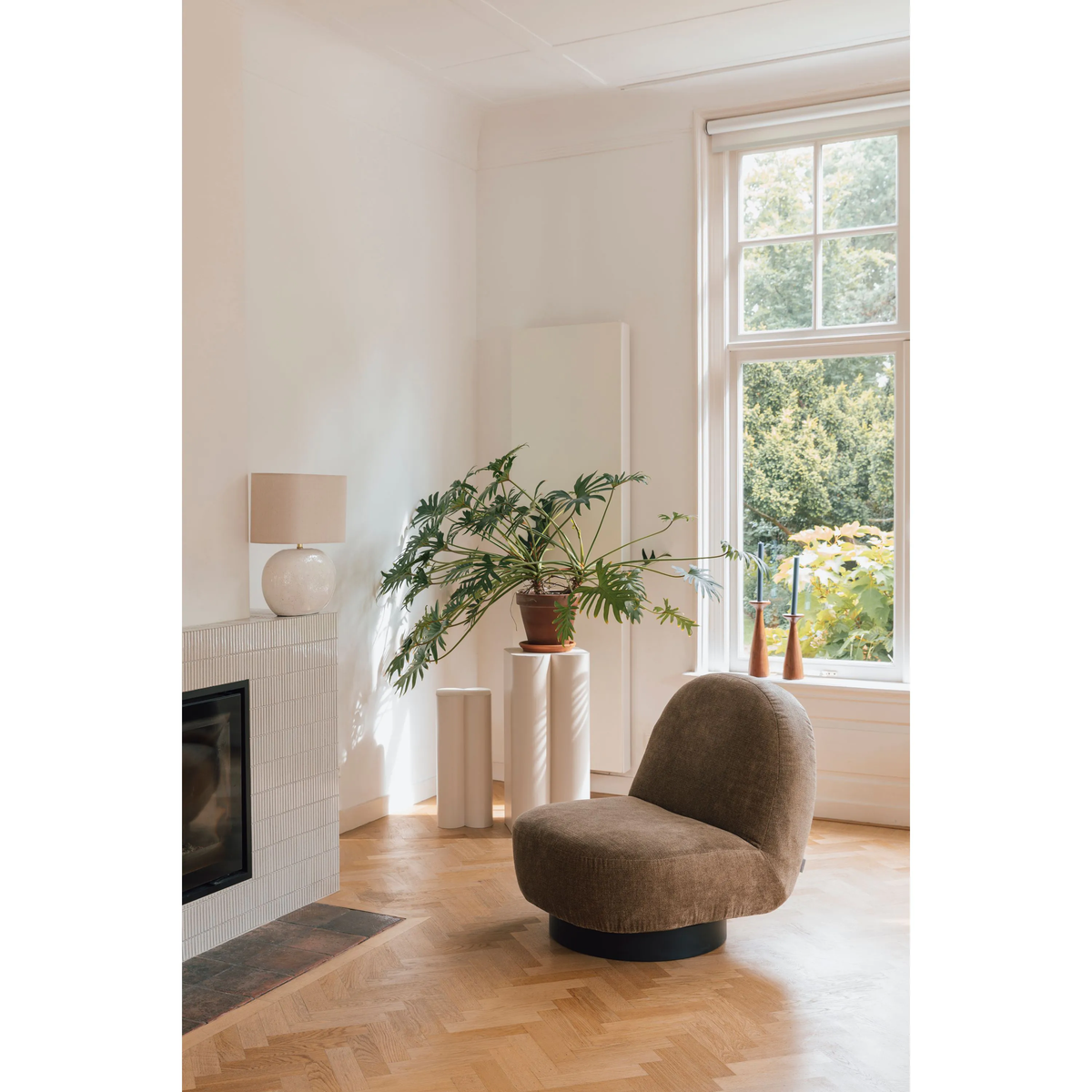 
Poltrona lounge di design girevole „Eden“ - Muschio