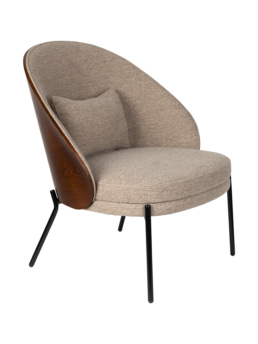 
Poltrona lounge di design di alta qualità «Rodin» - Beige/Marrone