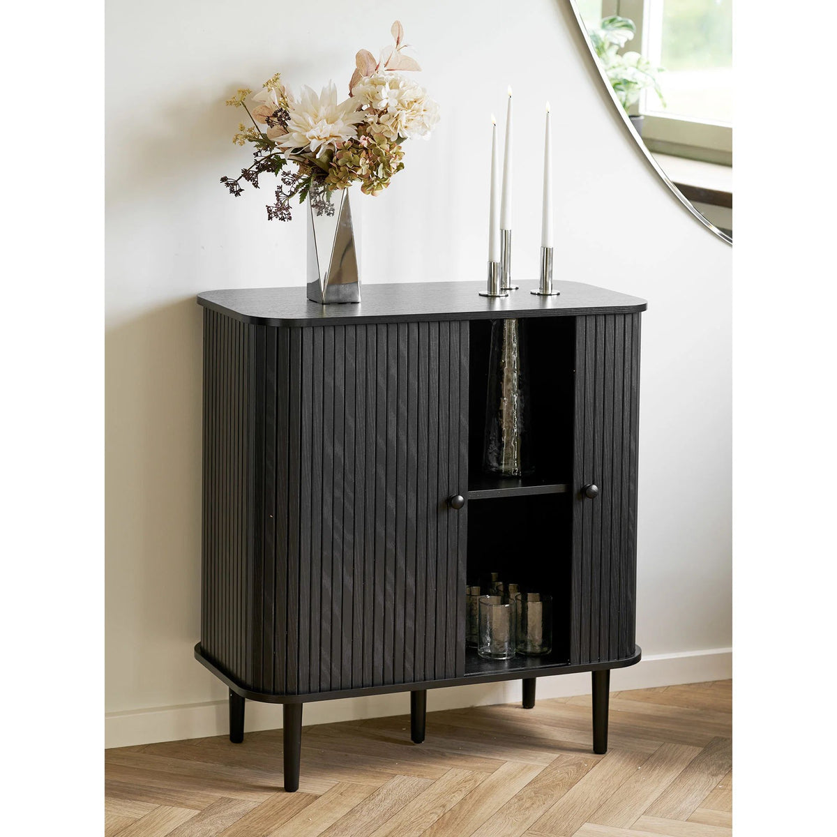 
Credenza di design «Niclas II» a 2 ante - Nero