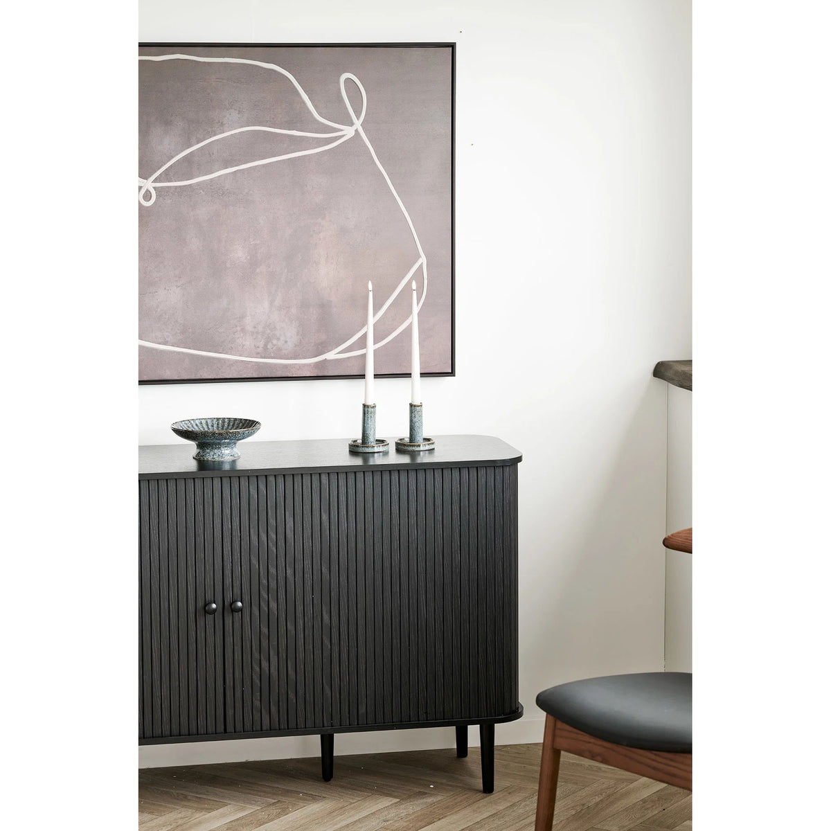 
Designer sideboard “Niclas” with 2 doors - Black