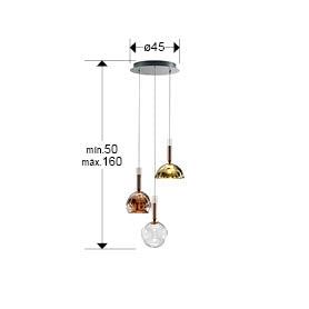 
Lampada a sospensione di design a LED «Charlize», a 3 luci