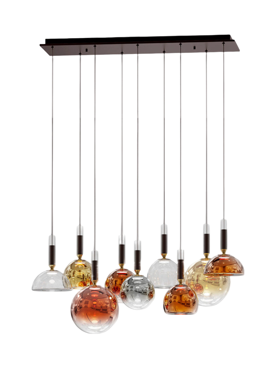 
LED Design Pendellampe „Charlize II“ mit Fernbedienung, 9-flammig
