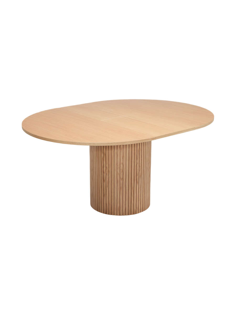 
High-quality, extendable dining table "Toscana" Ø 120-160 x 120 cm - Natural Oak