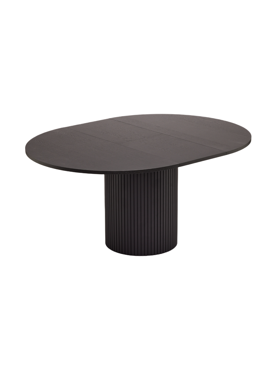 
High-quality, extendable dining table "Toscana" Ø 120-160 x 120 cm - Black Oak