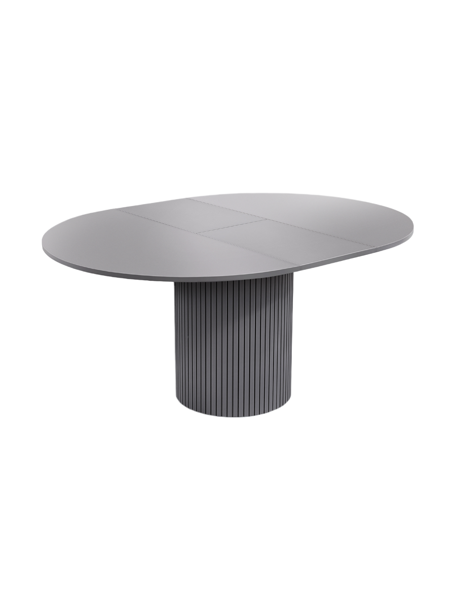 
High-quality, extendable dining table "Toscana" Ø 120-160 x 120 cm - Grey