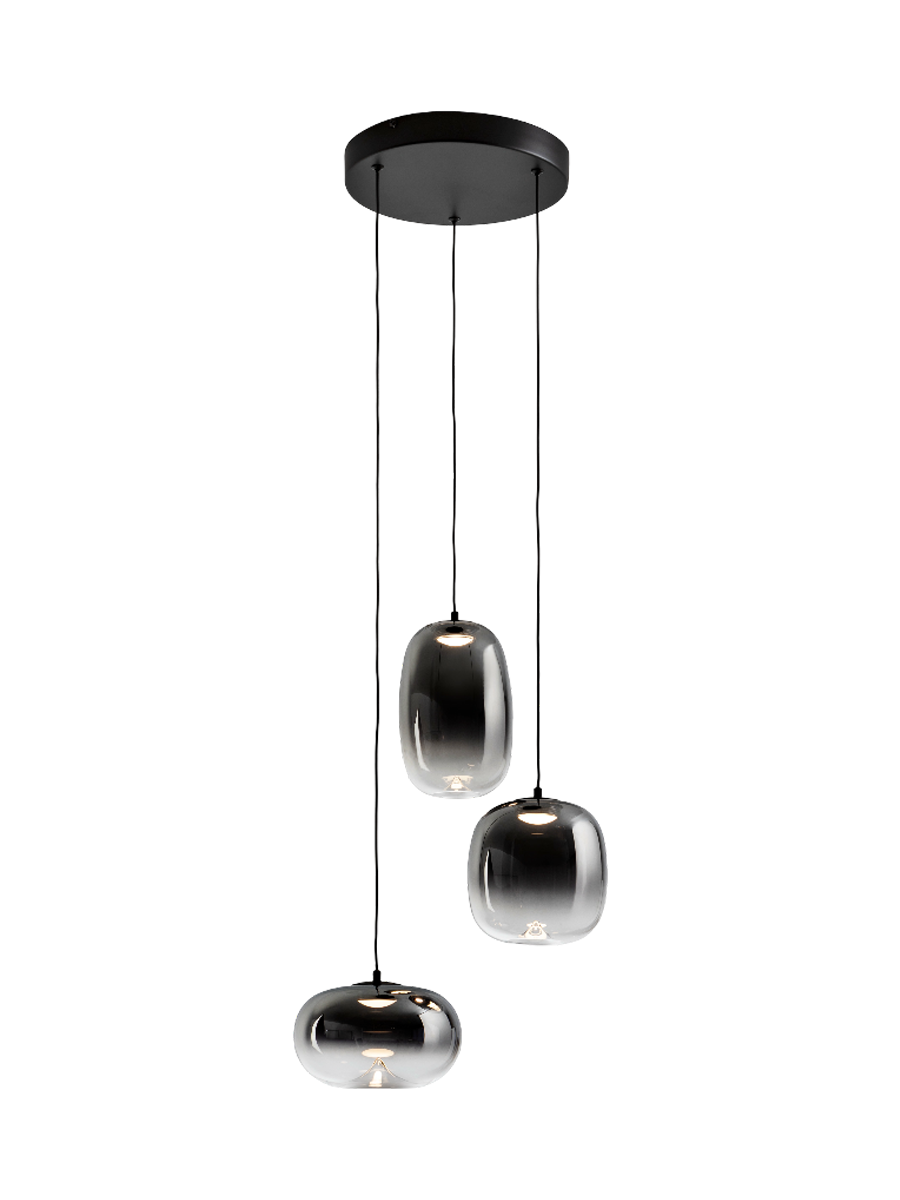 
LED designer pendant light “Onice”, 3-bulb