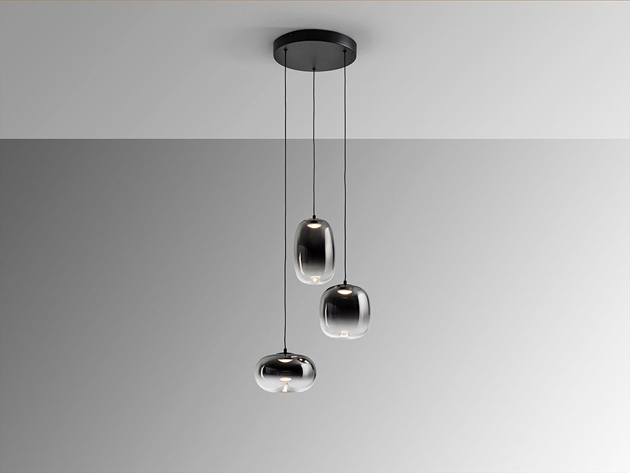 
Lampada a sospensione LED di design „Onice“ a 3 luci