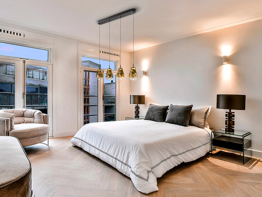 
LED designer pendant lamp “Aledis”, 4-light
