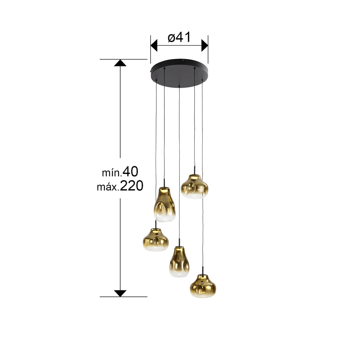 
Lampada a sospensione LED di design „Aledis“, a 5 luci