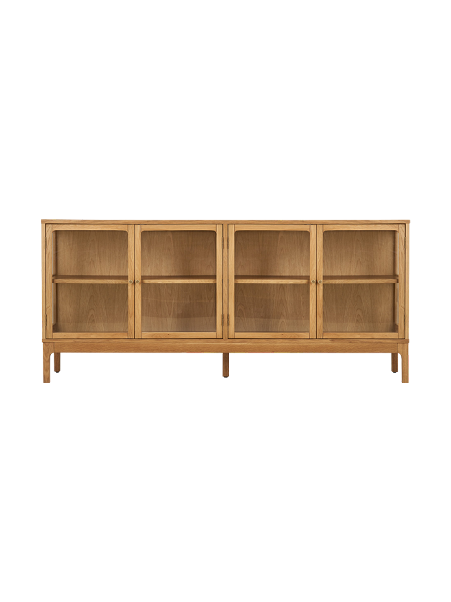 
Buffet design en bois « Zamora », 4 portes - Chêne naturel