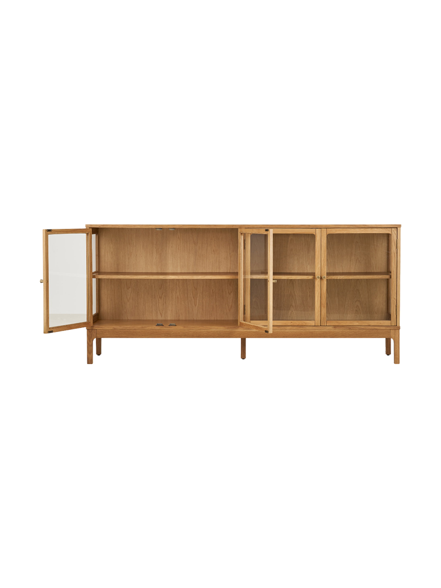 
Buffet design en bois « Zamora », 4 portes - Chêne naturel