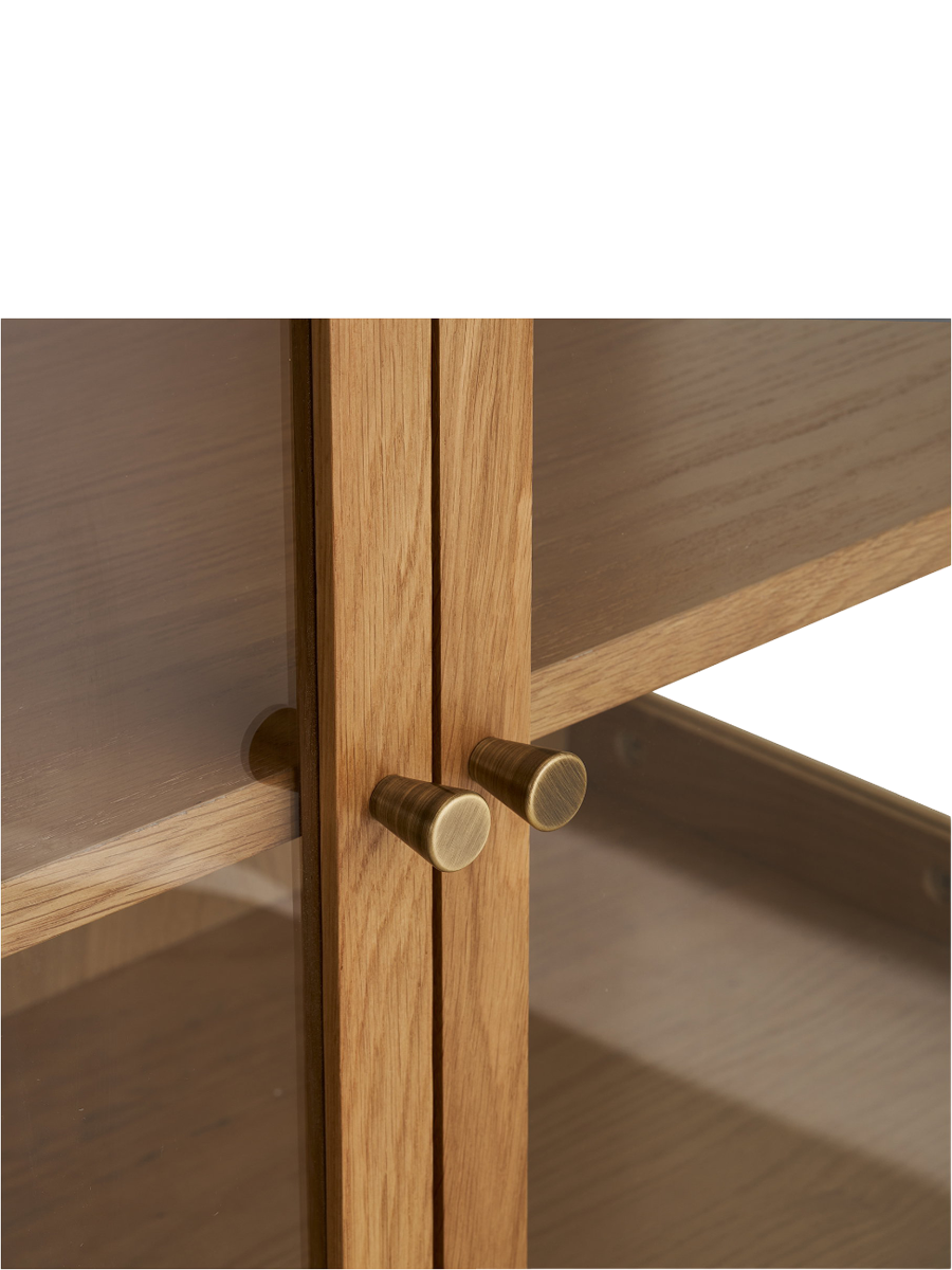 
Buffet design en bois « Zamora », 4 portes - Chêne naturel