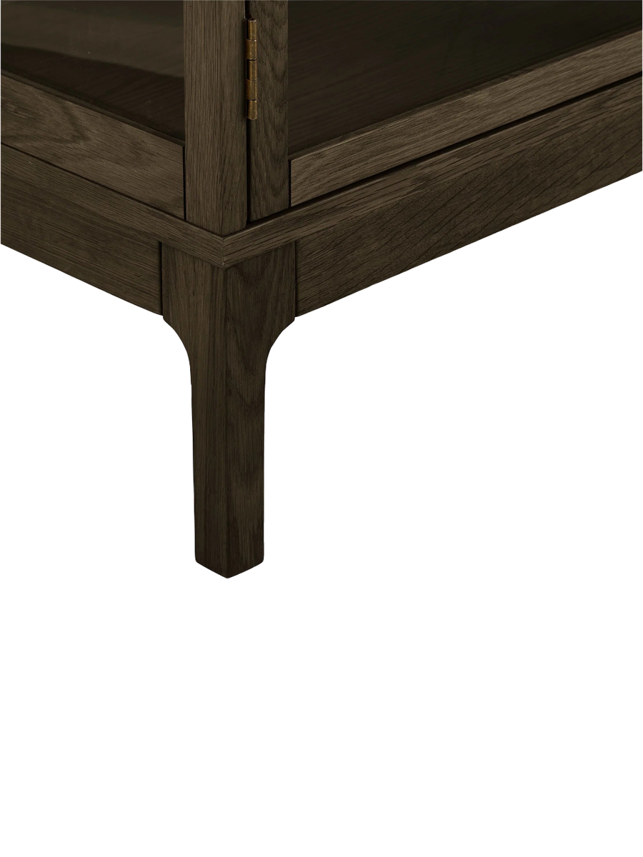 
Buffet design en bois « Zamora », 4 portes - Chêne brun foncé