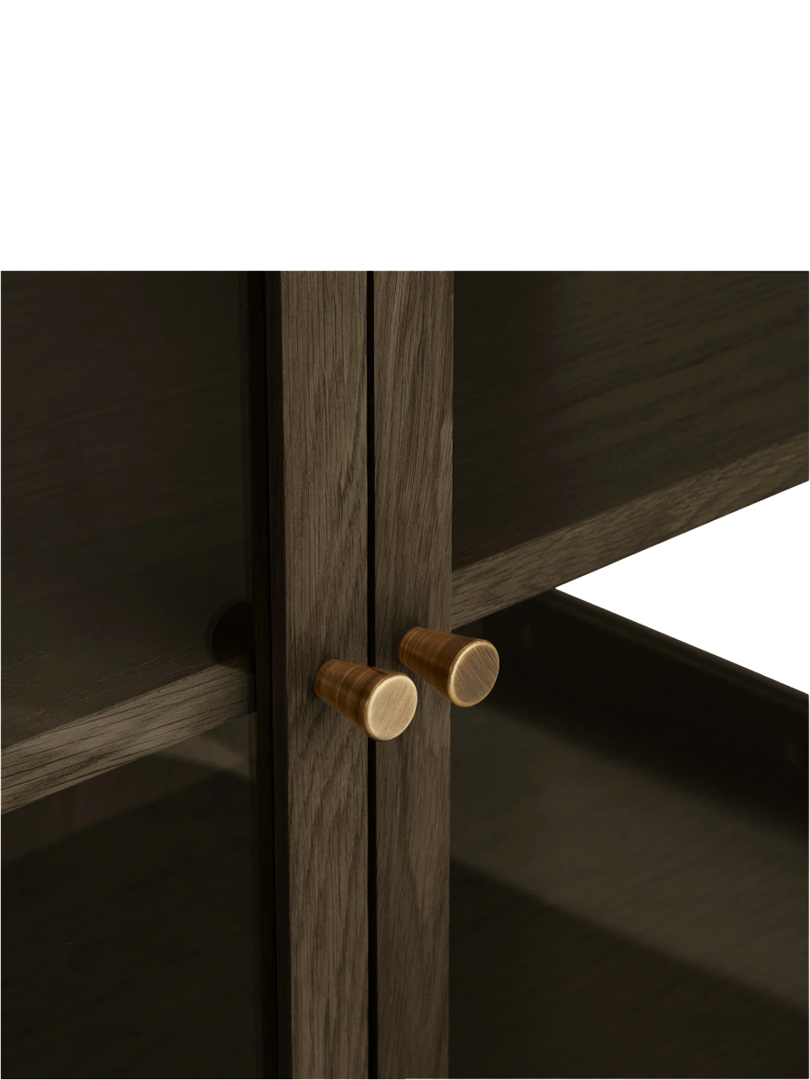 
Buffet design en bois « Zamora », 4 portes - Chêne brun foncé