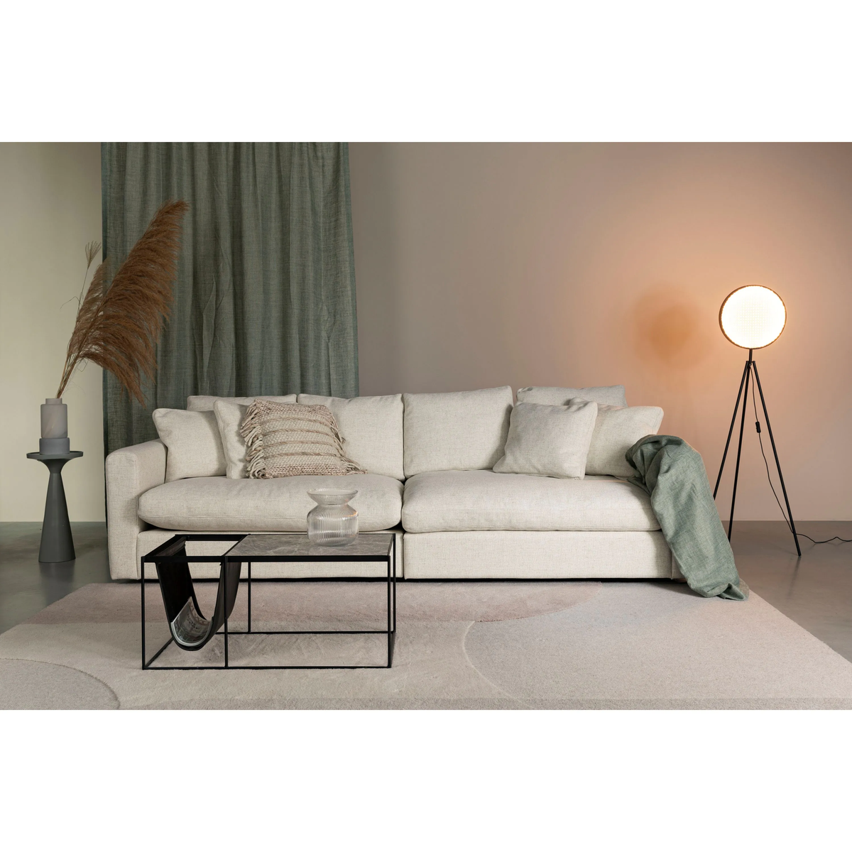 
Hochwertiges 3-Sitzer Design Sofa „Sense“ - Cream
