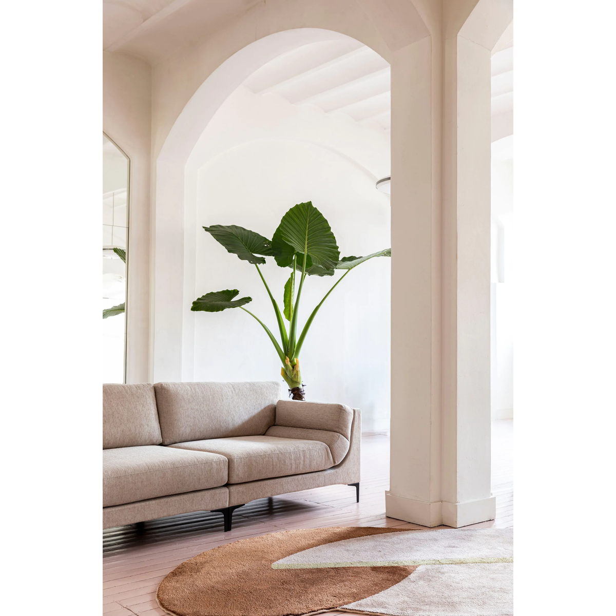 
Hochwertiges 3-Sitzer Design Sofa „Balcony“ - Beige