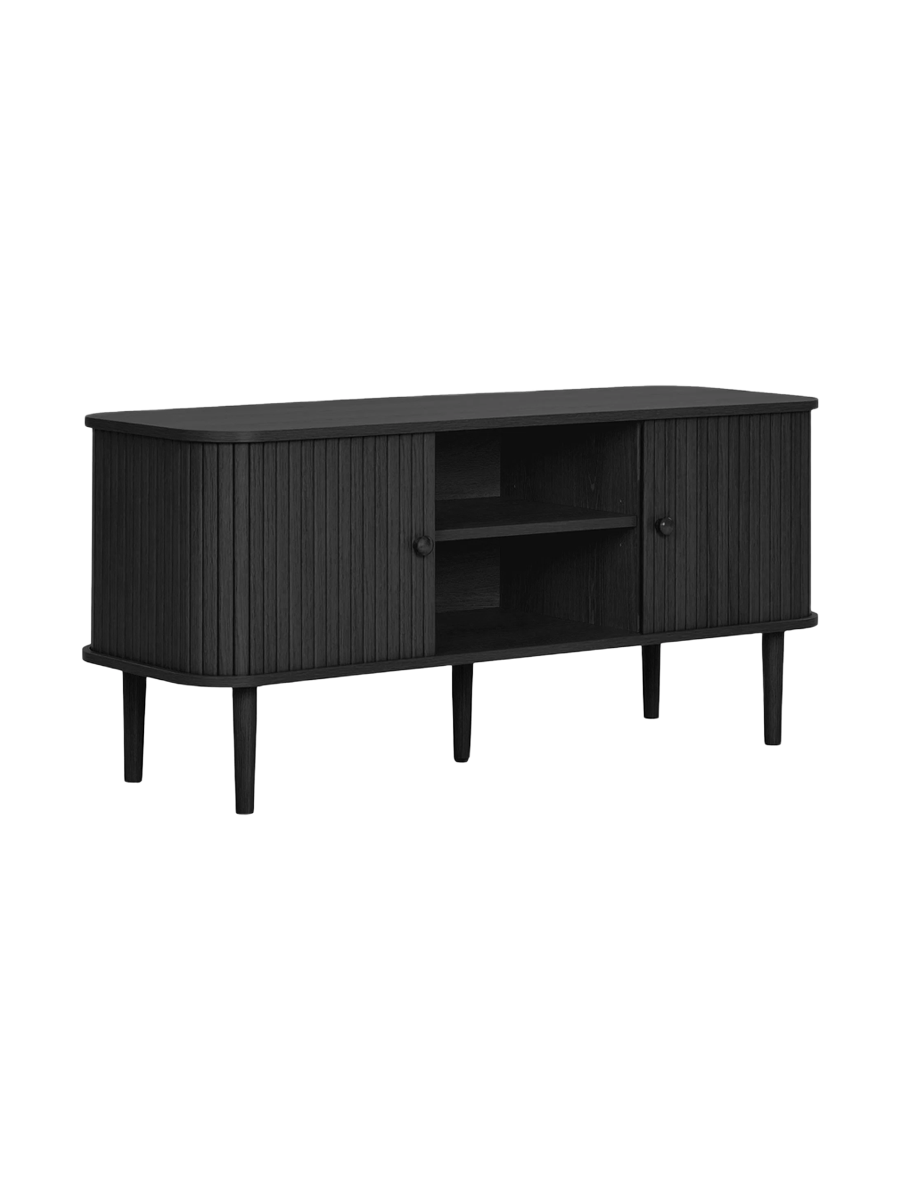 
Mobile basso di design «Niclas» a 2 ante - Nero