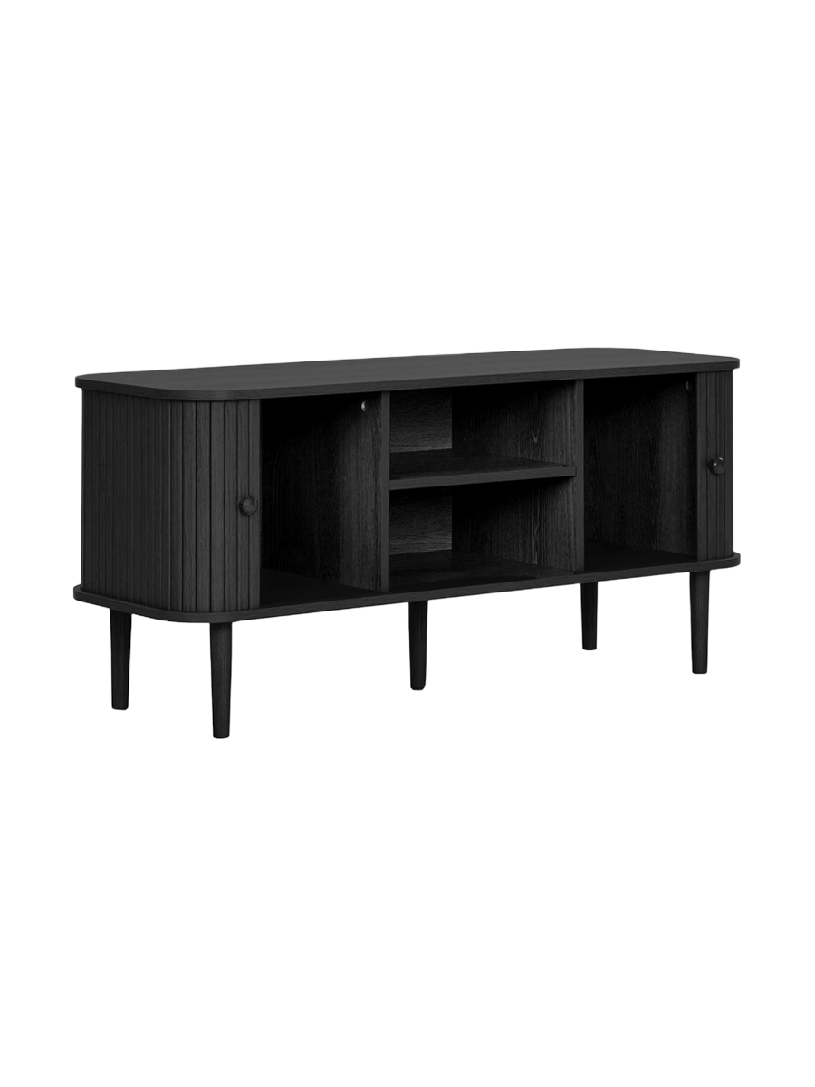 
Mobile basso di design «Niclas» a 2 ante - Nero