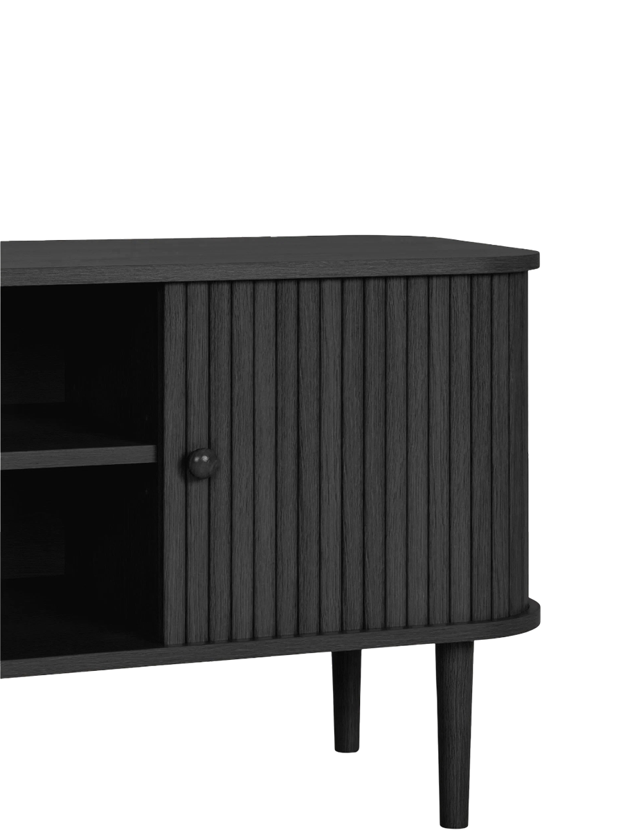
Mobile basso di design «Niclas» a 2 ante - Nero