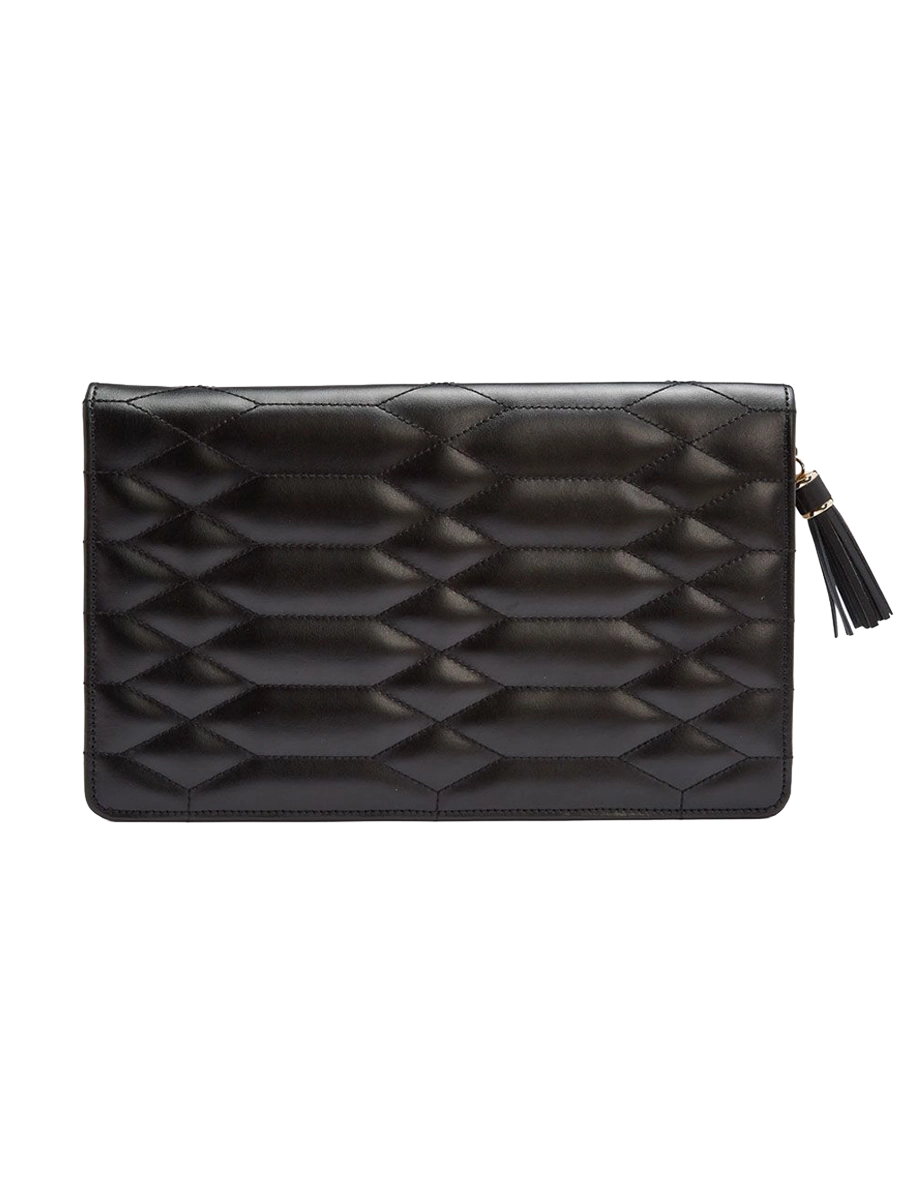
Genuine Leather Jewelry Case "Caroline Portfolio" - Black / Large