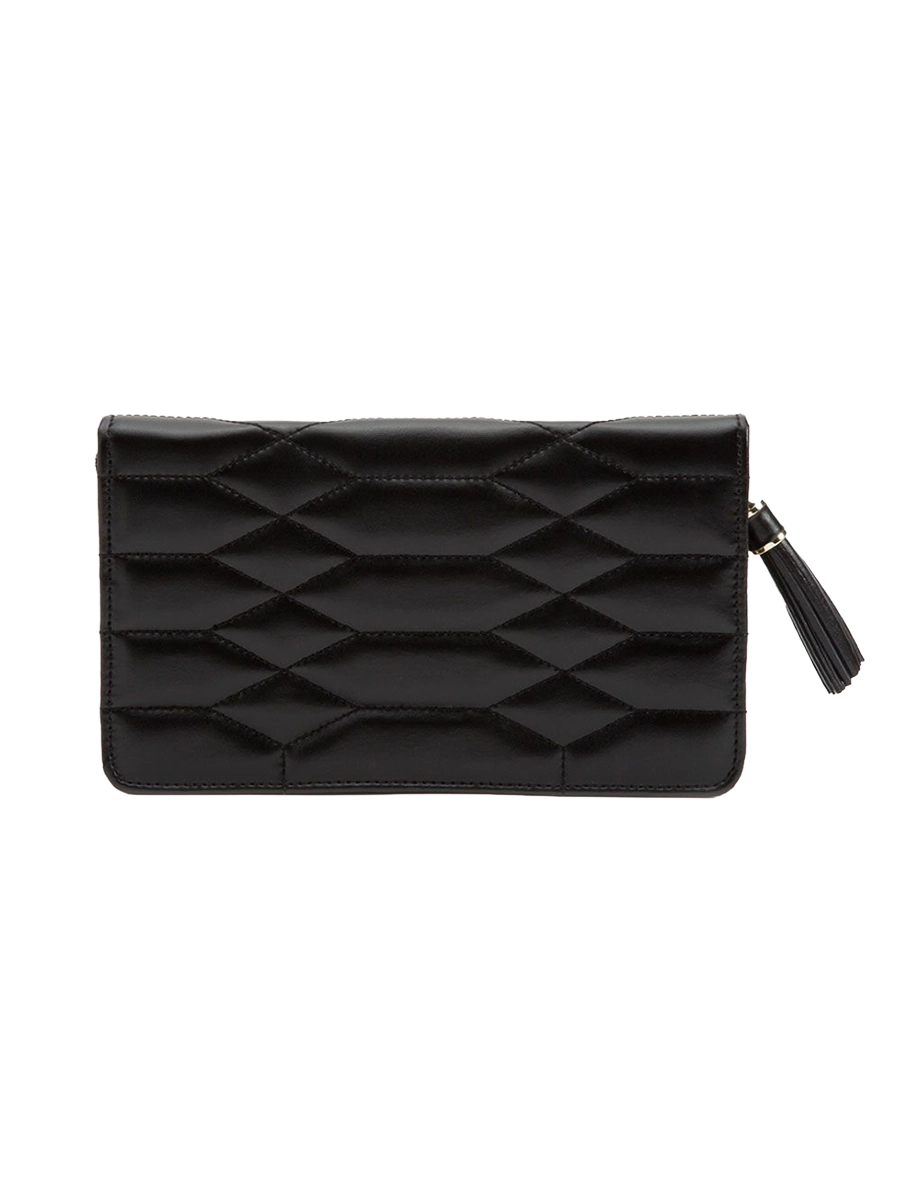
Genuine Leather Jewelry Case "Caroline Portfolio" - Black / Medium