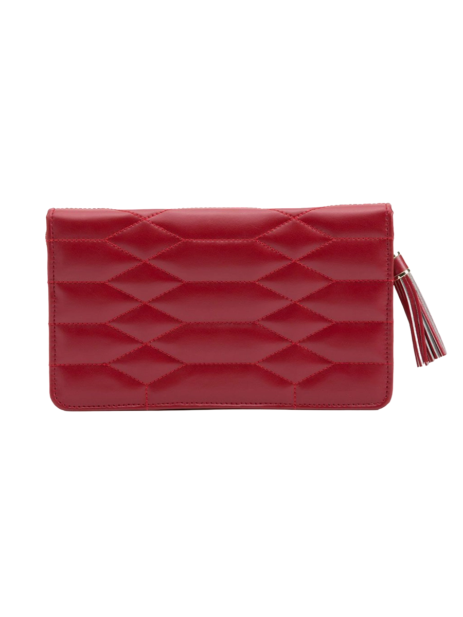 
Genuine Leather Jewelry Case "Caroline Portfolio" - Red / Medium