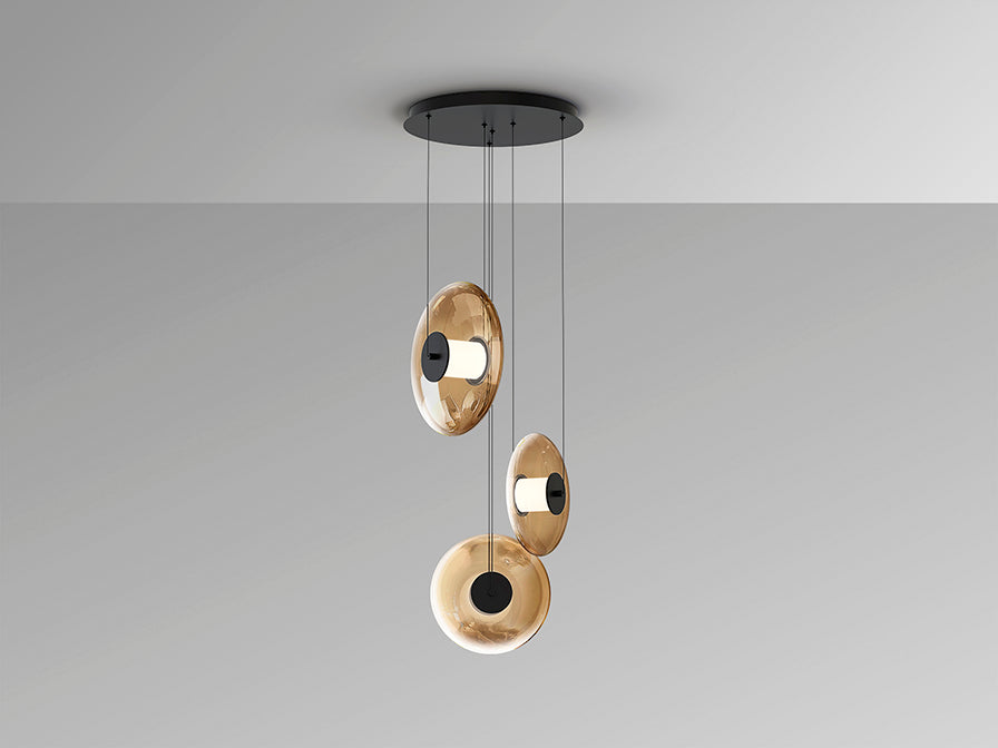 
LED Design Pendellampe „Diabolo“ 3-flammig
