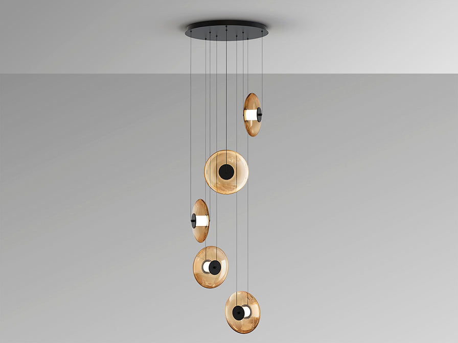 
Lampada a sospensione LED di design „Diabolo“, a 5 luci