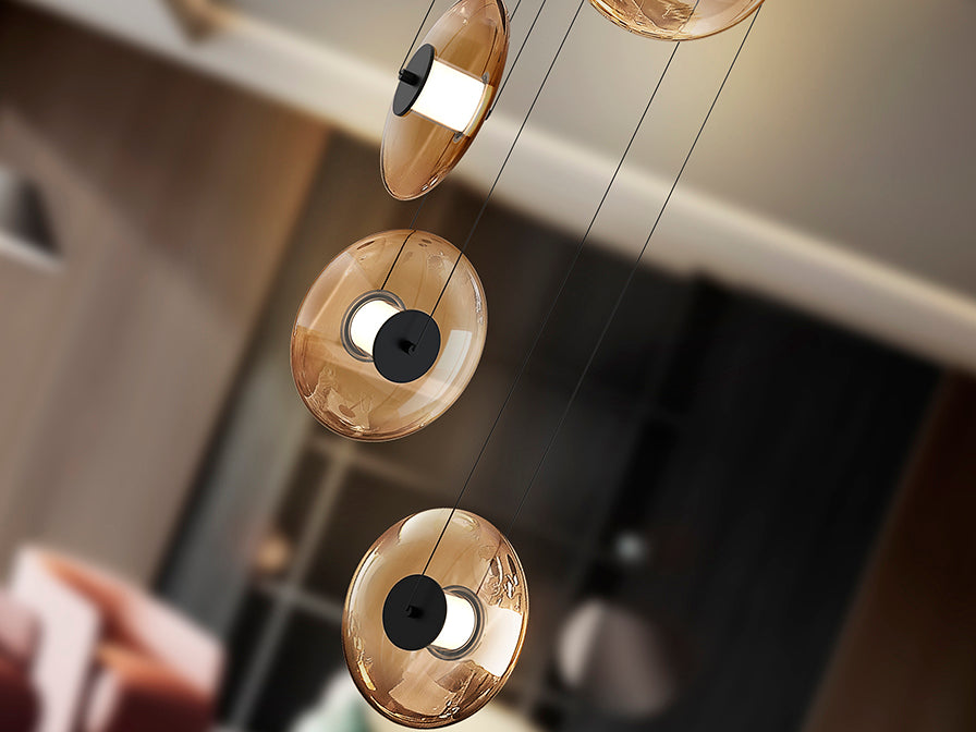 
Lampada a sospensione LED di design „Diabolo“, a 5 luci